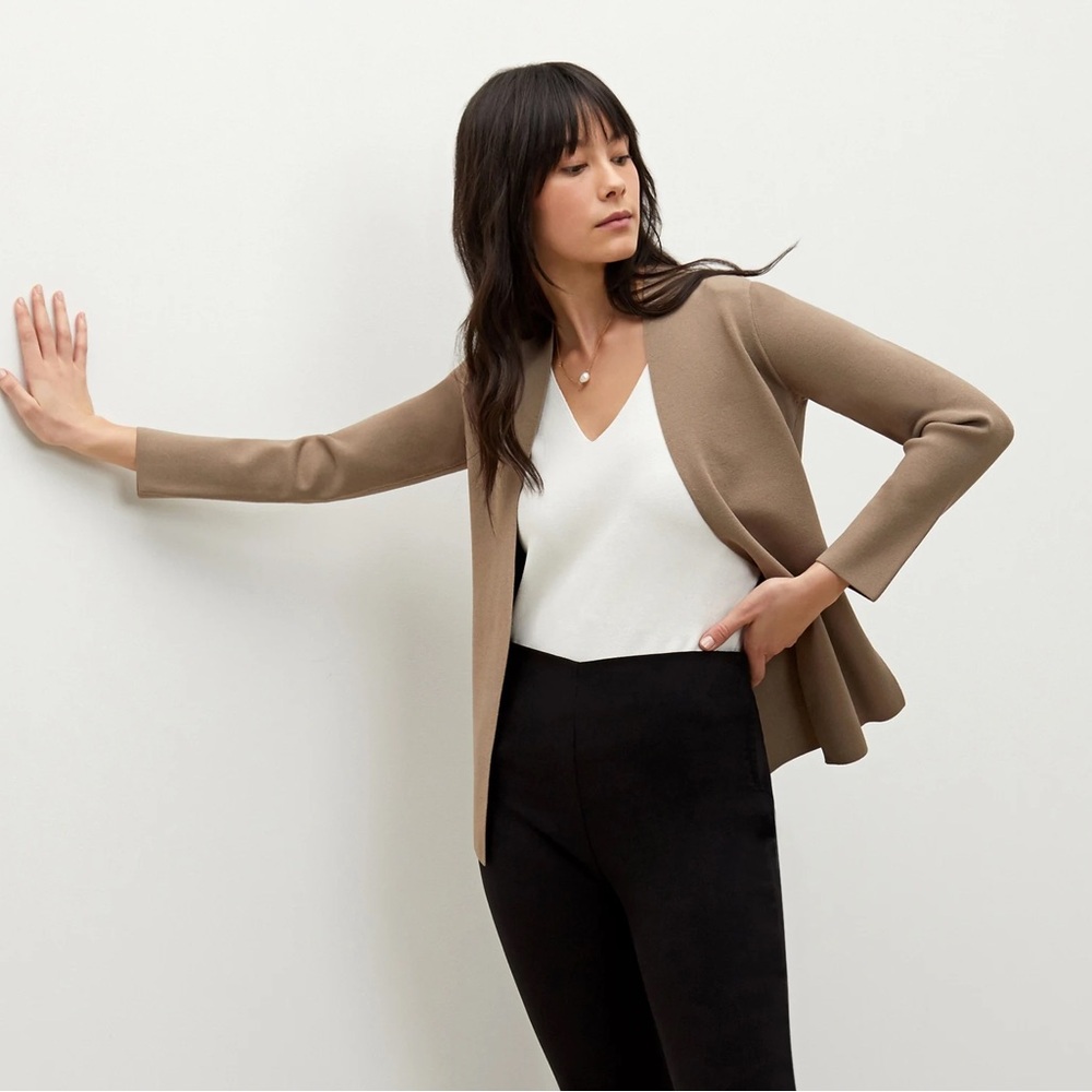 MM‎ Lafleur Women’s Nuetral Beige Tan Knit Cardigan Medium